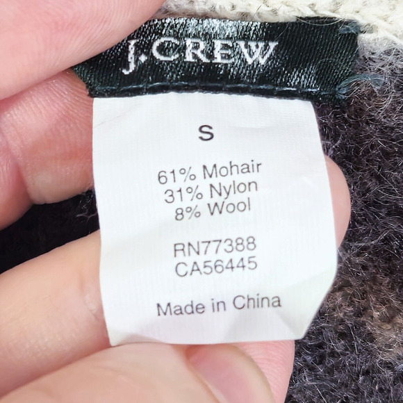 J.Crew Leopard Mohair Sweater Dress Brown Size S Statement Knit - Picture 7 of 8